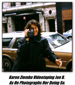 Karen Ziemba Videotaping Jon B. As He Photographs Her Doing So